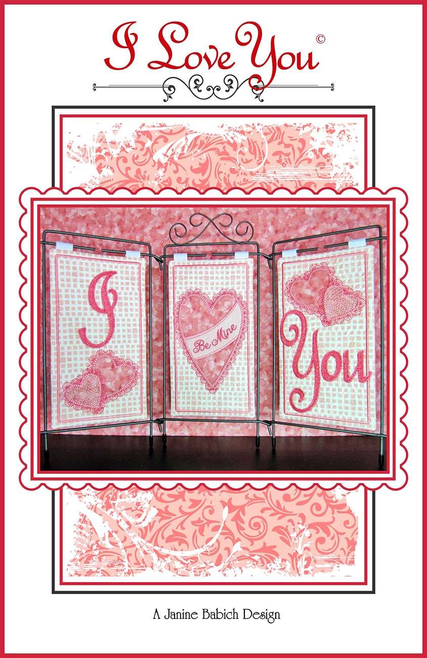 Romantic 'I Love You' Embroidery Project
