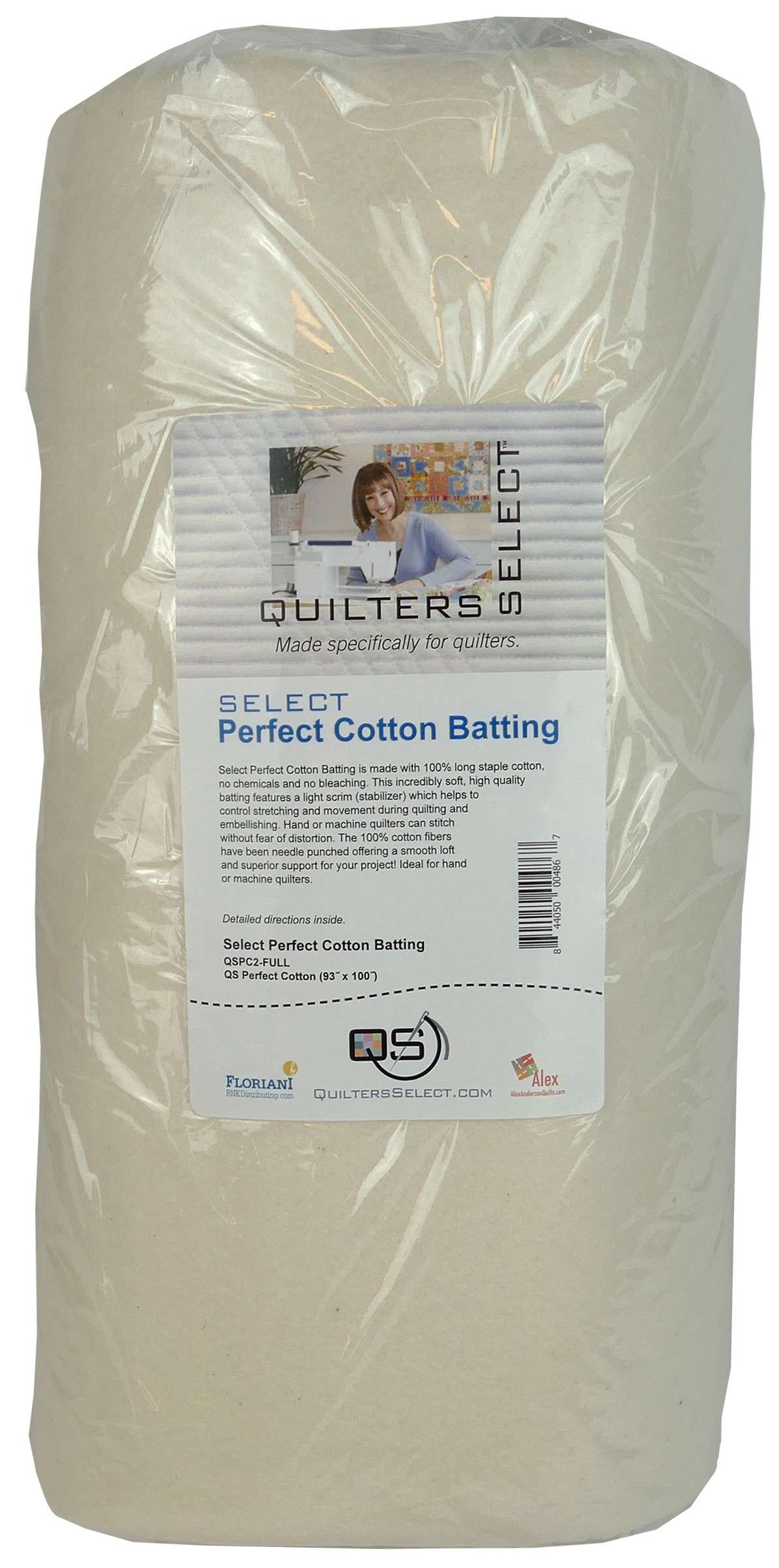 Select Perfect Pre - Cut 100% Cotton Quilting Batting (93in x 100in)