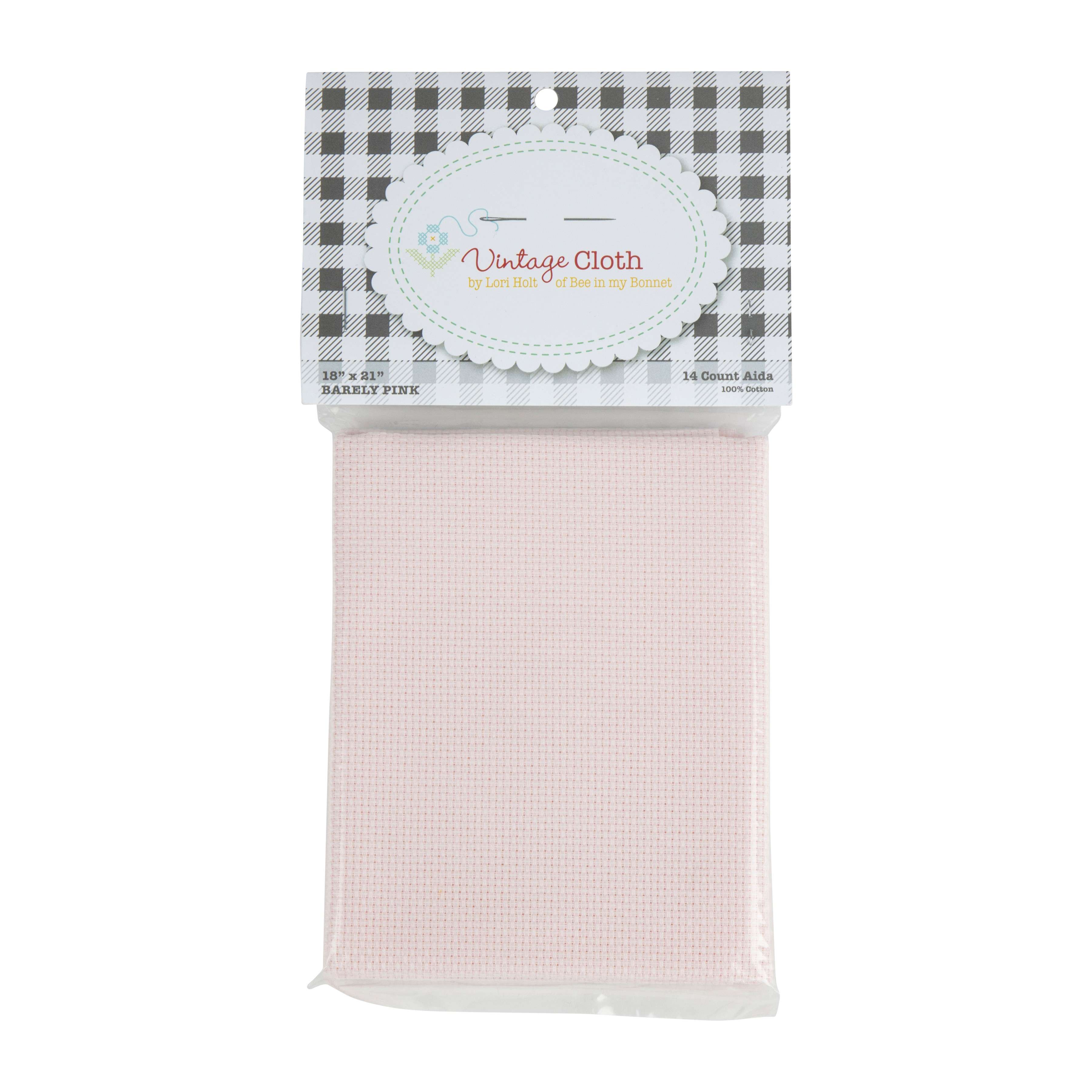 Charming Vintage Barely Pink 14ct Aida Cloth (18in x 21in)