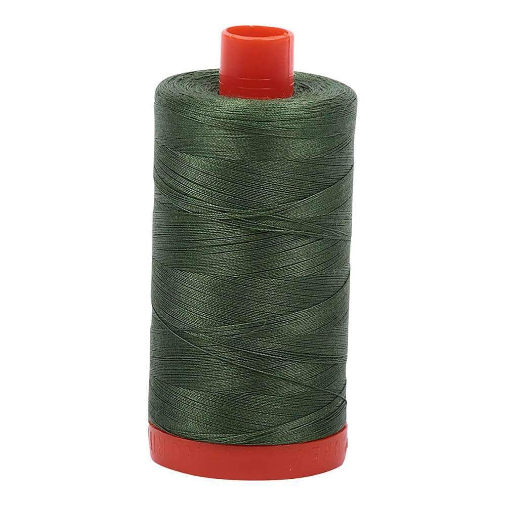 Gorgeous Very Dark Green Grass Aurifil 100% Cotton Mako Thread - 50wt Large Spool with 1,422 Yards!