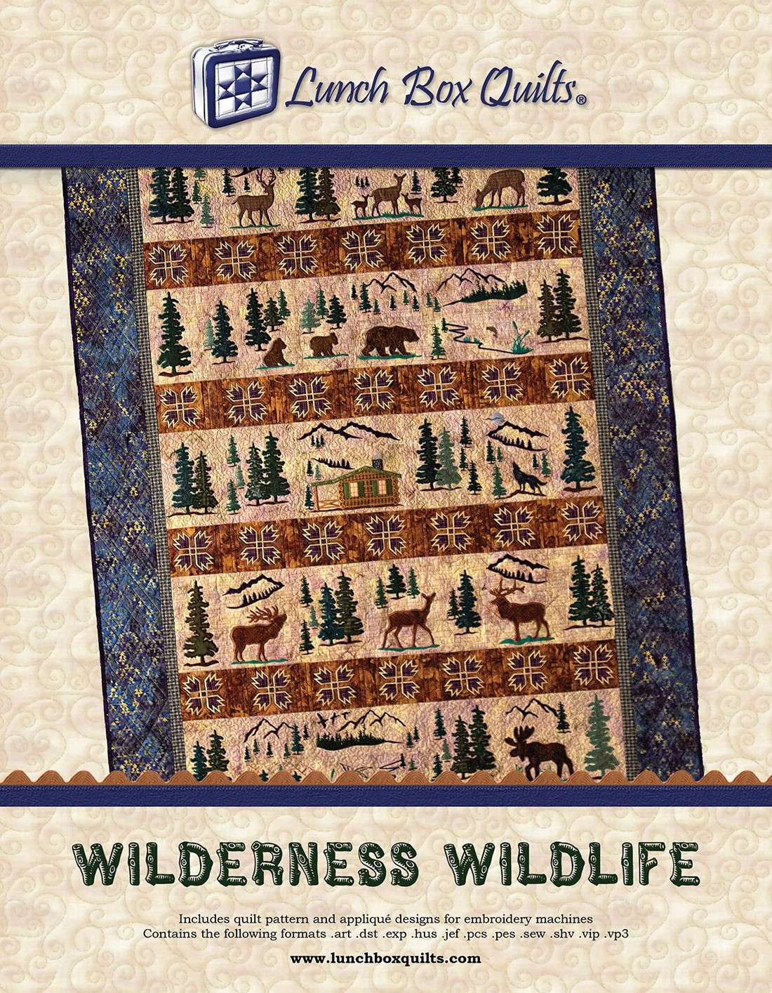 Lunch Box Quilts' Wilderness Wildlife Machine Embroidery CD - Bring the Wilderness to Life!