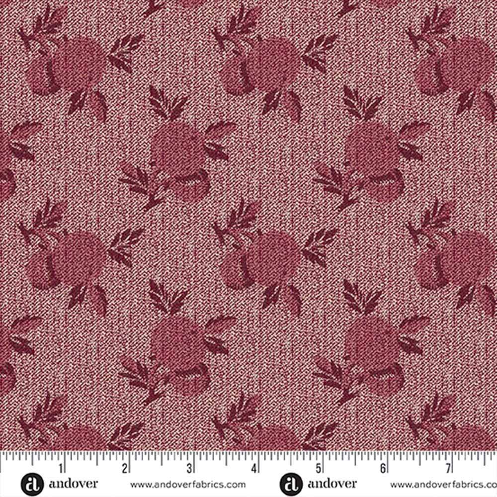 Andover Fabrics - Dahlia by Laundry Basket Quilts - Crab Apple - Wine Yardage: Transform Your Projects!
