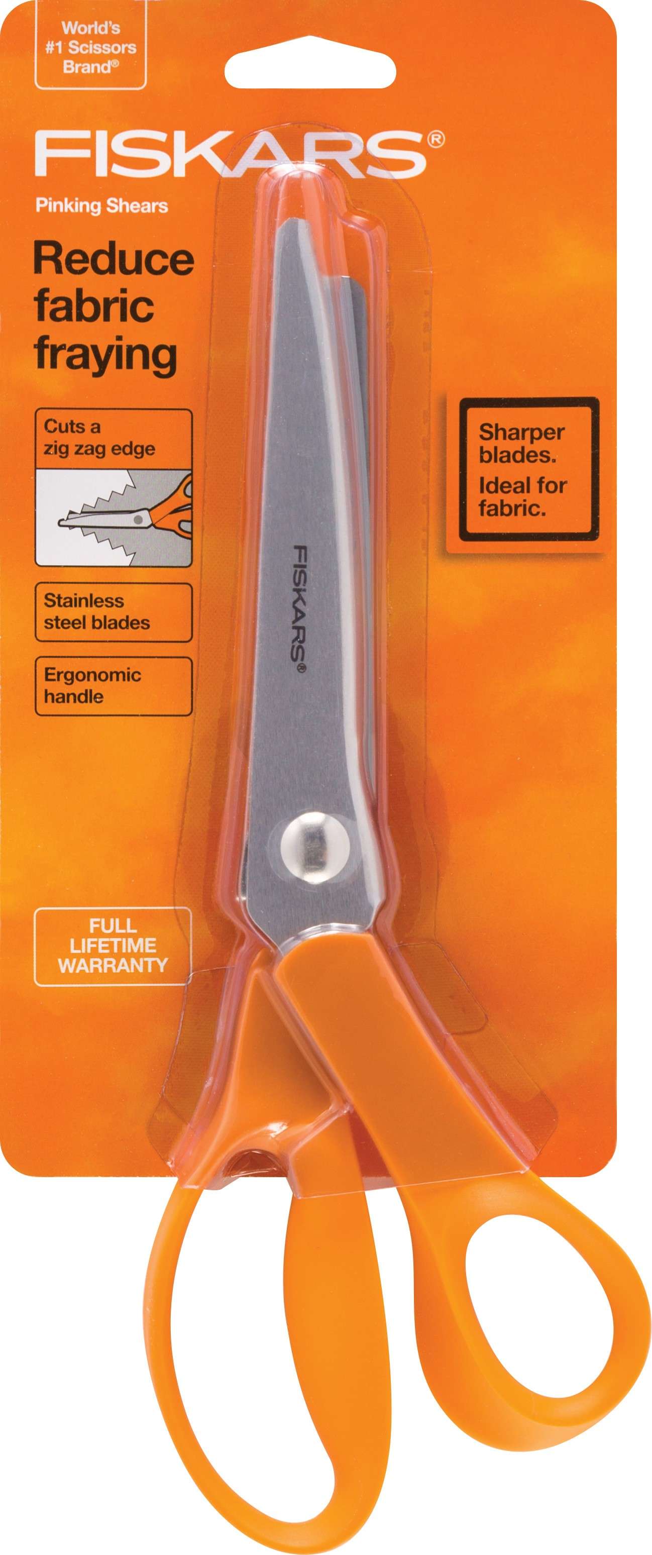 Fiskars 10-Inch Vibrant Orange Pinking Shears - A Crafter's Dream!