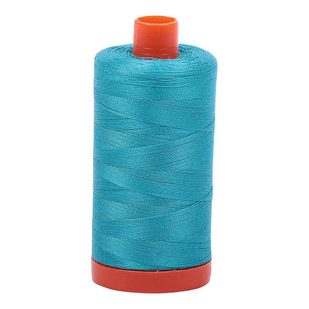 Gorgeous Turquoise 50wt Aurifil 100% Cotton Mako Thread - Large Spool with 1,422 Yards!