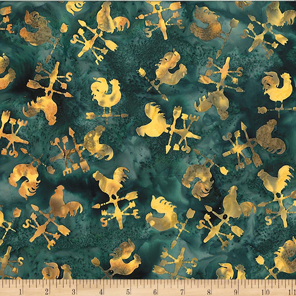 Hoffman Fabrics - Bali Batik Collection - Stunning Rooster Print Fabric by the Yard