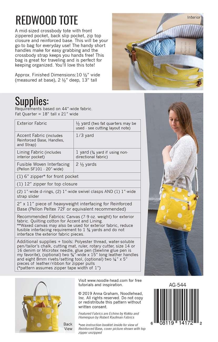 Stunning Redwood Tote Pattern - Your Ultimate Everyday Companion