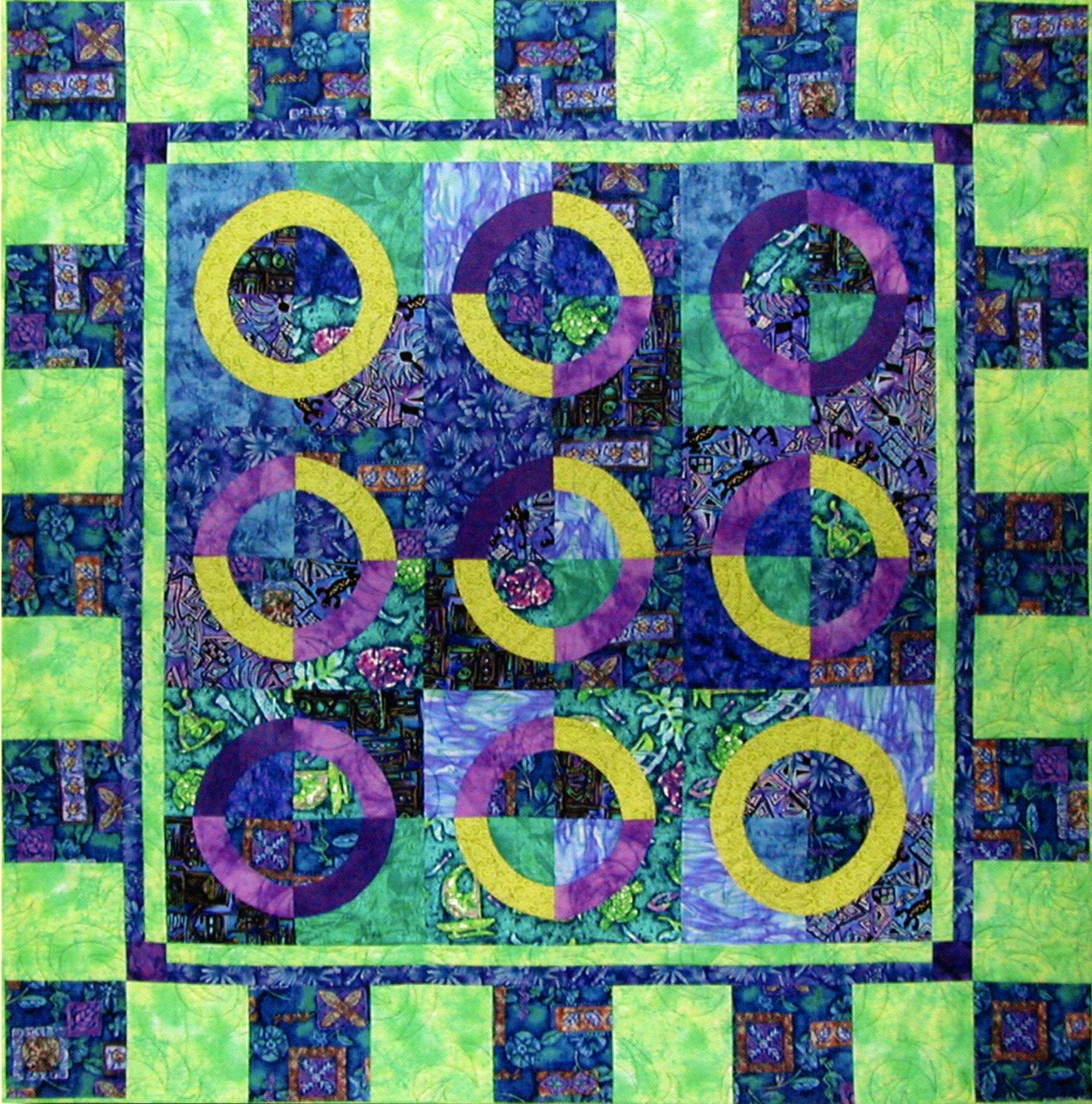 8-Inch Rainbow Acrylic Quilting Template Set