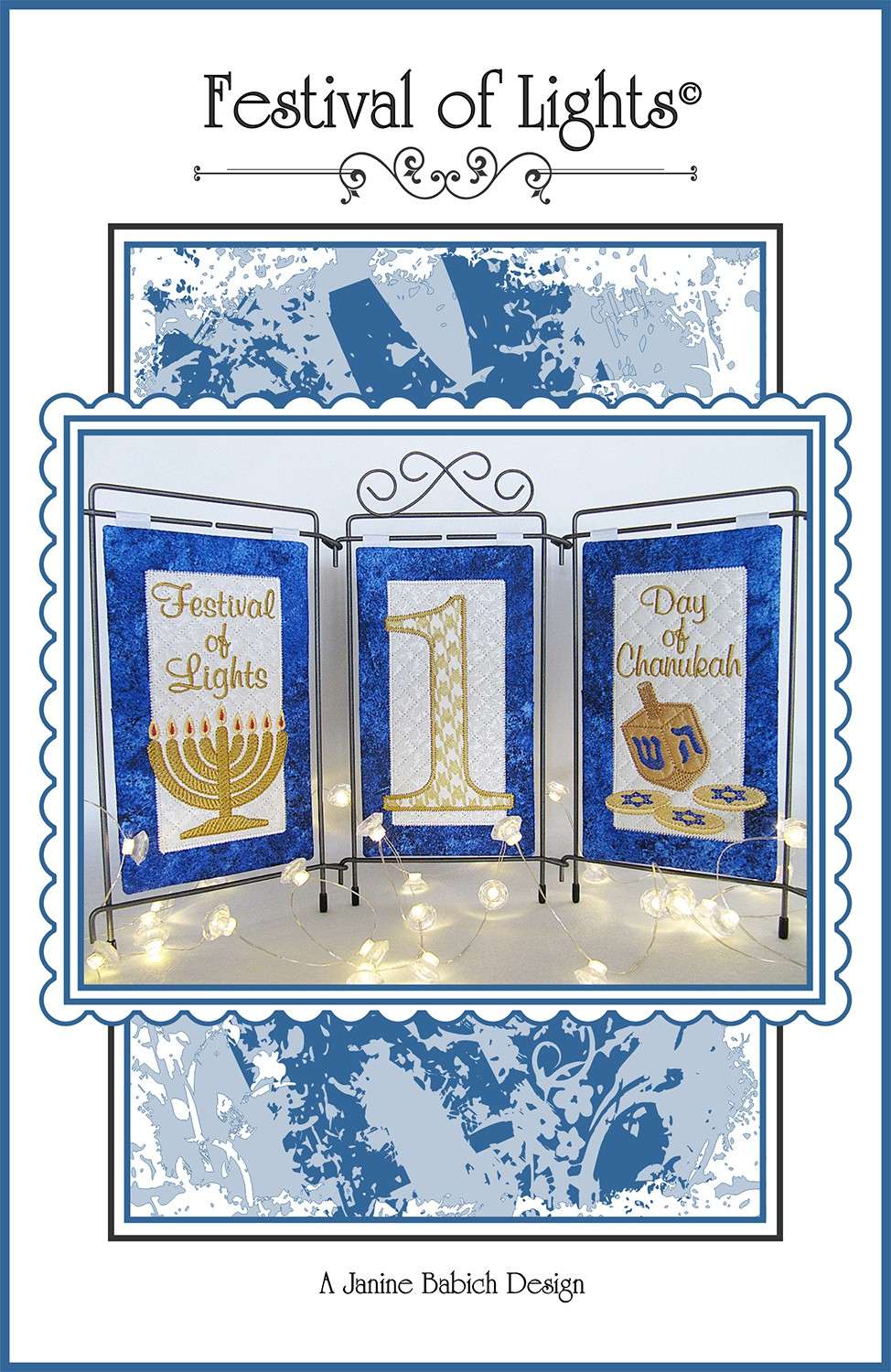 Janine Babich's Festival of Lights Embroidery: A Chanukah Delight