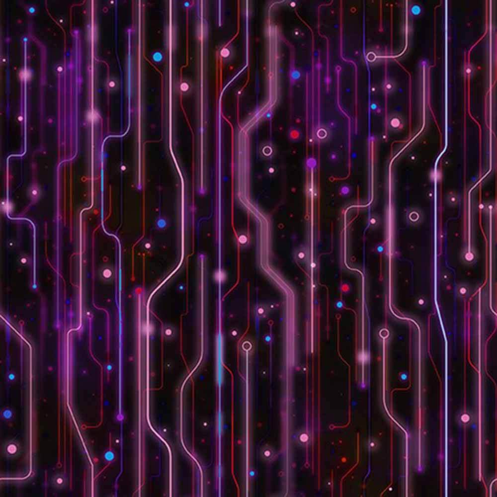 Hoffman Fabrics - Crack the Code - Circuit Board Garnet Fabric by the Yard