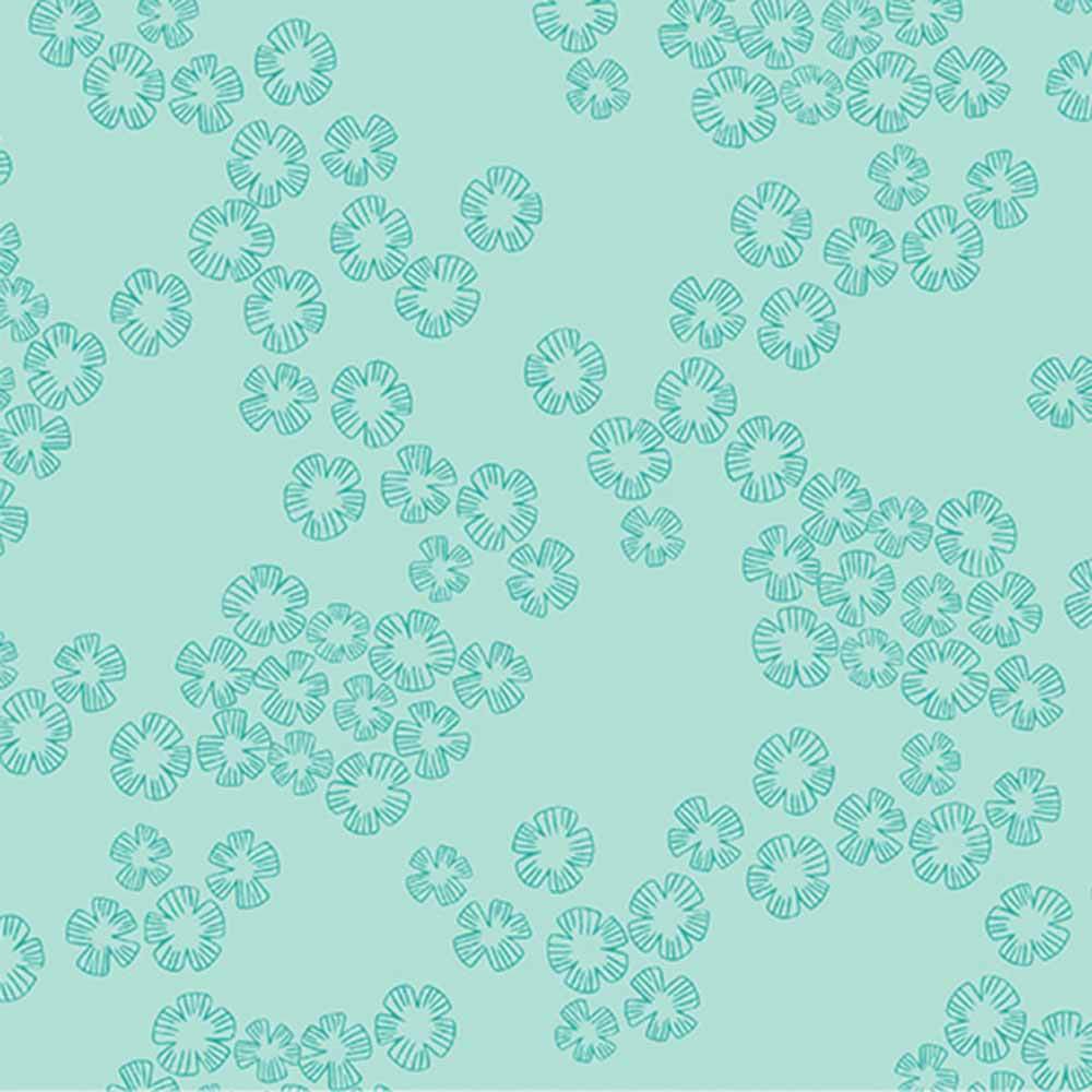 Andover Fabrics - Color Me Pretty by Stephanie Organes - Aqua Charm Fabric Yardage
