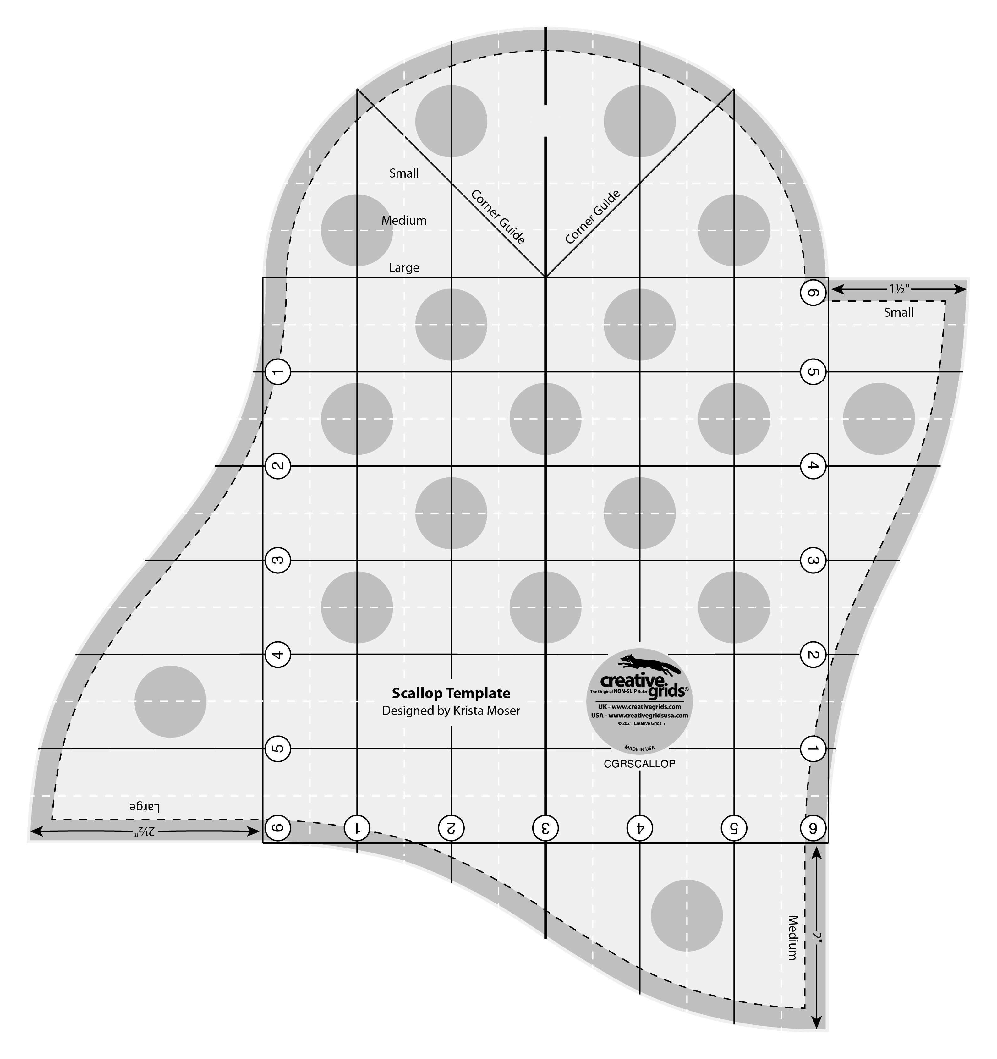 Amazing Creative Grids Scallop Template