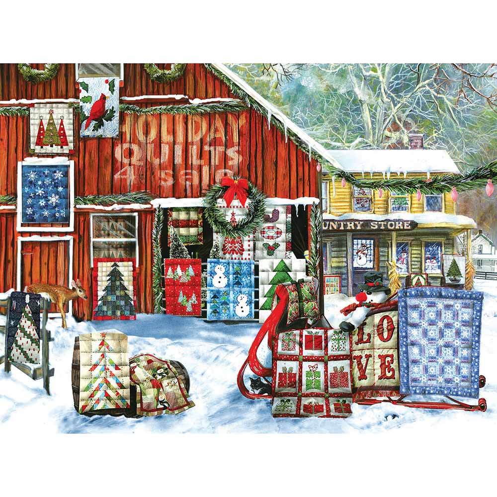 Festive Holiday Quilts 1000-Piece Puzzle - Grab Yours Now!
