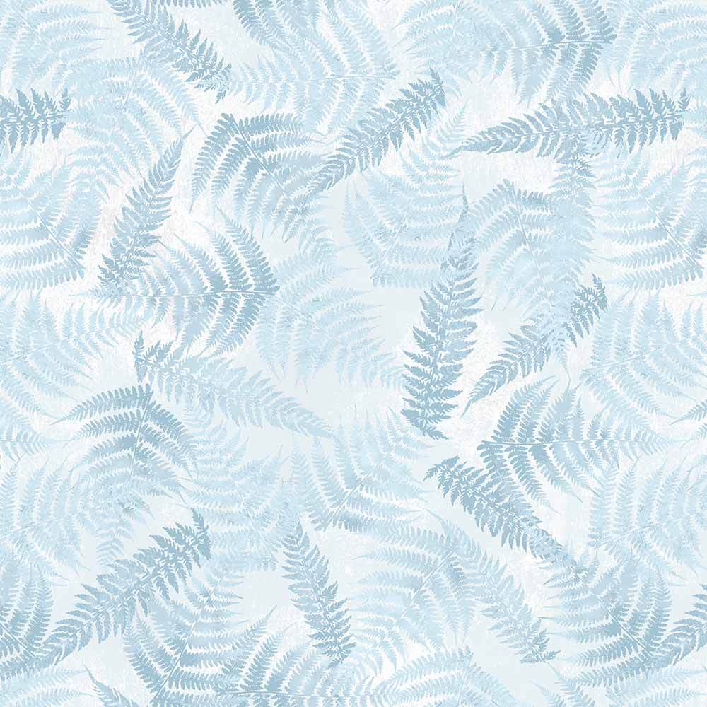 Windham Fabrics - Stunning Botanical Blues by Whistler Studios - Fern Leaves in Celeste - Yardage