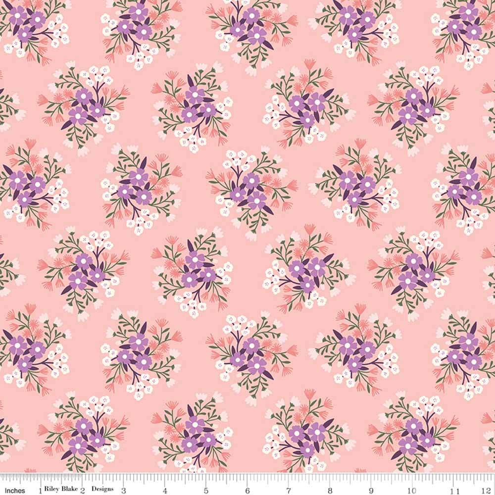 Riley Blake's Let It Bloom Floral Bouquet in Pink - Yardage! Unleash Your Creativity Now!