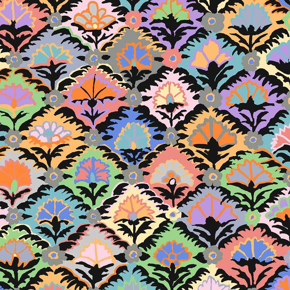 FreeSpirit - Kaffe Fassett's Step Flower Contrast Fabric Yardage from the Kaffe Fassett Collective
