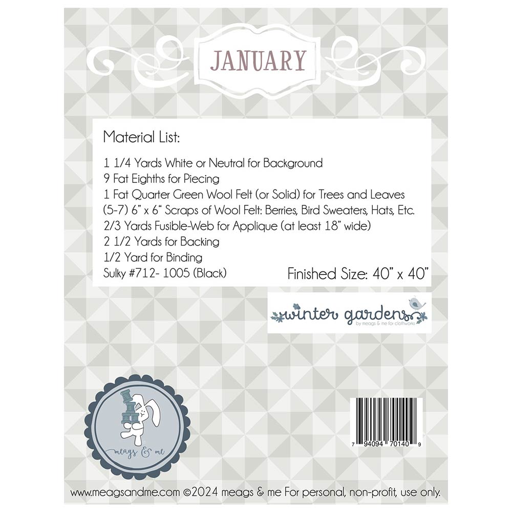 January Pattern: Winter Quilt Delight