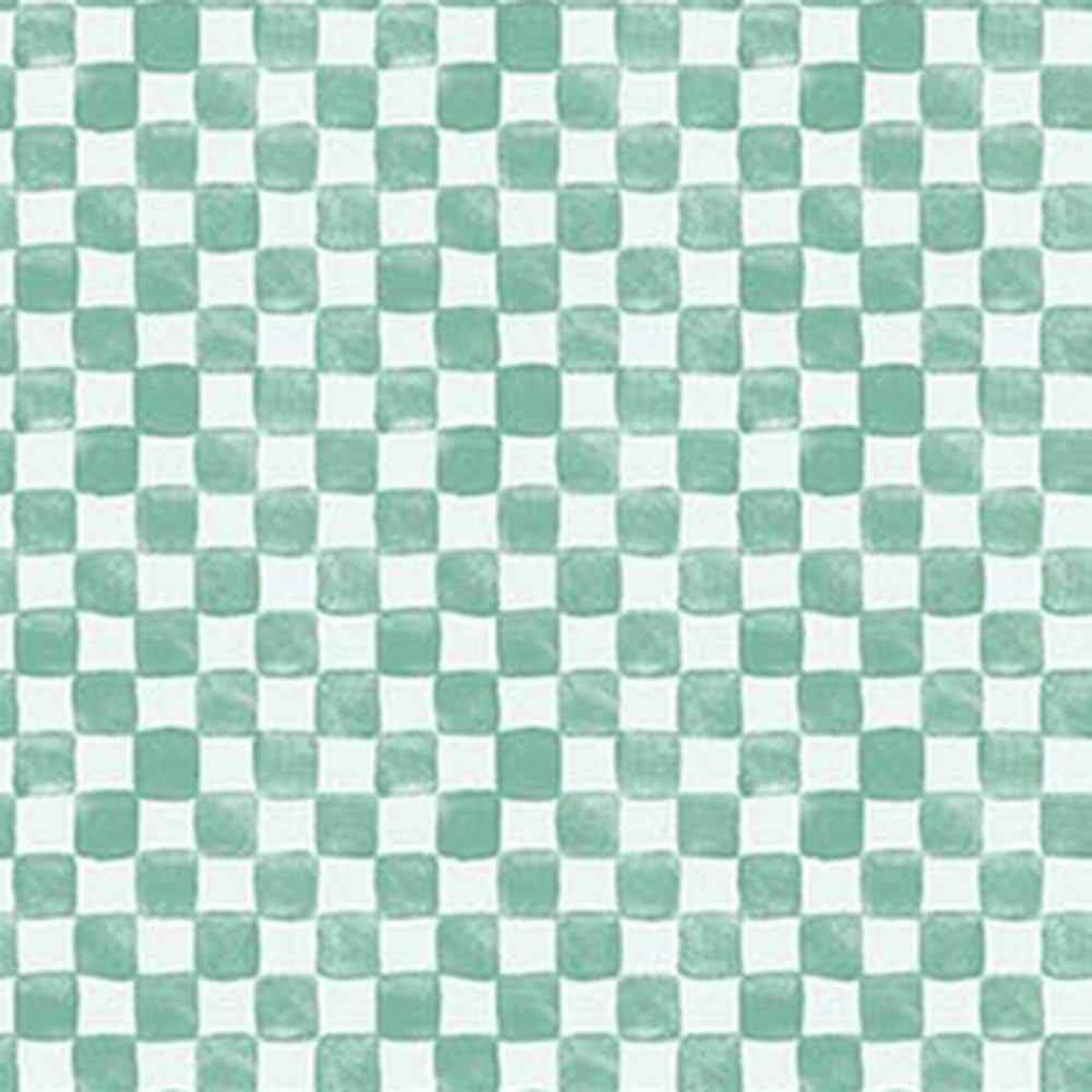 Figo's Desert Sunrise by Josephine Kimberling - Green Checkered Yardage Fabric