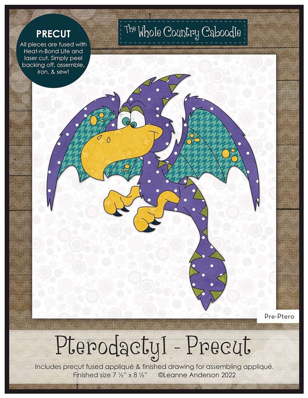 Thrilling Pterodactyl Precut Fused Applique Pack