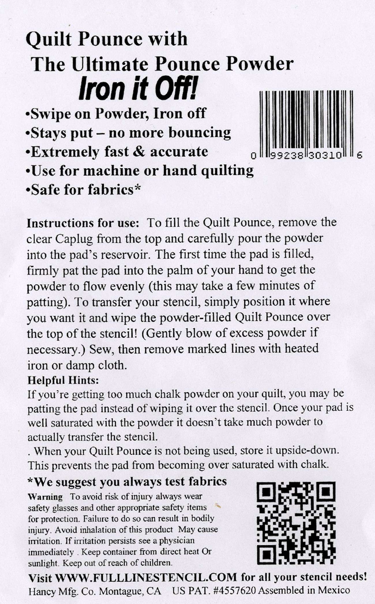 Ultimate White Pounce Powder Pad - Your Quilting Essential