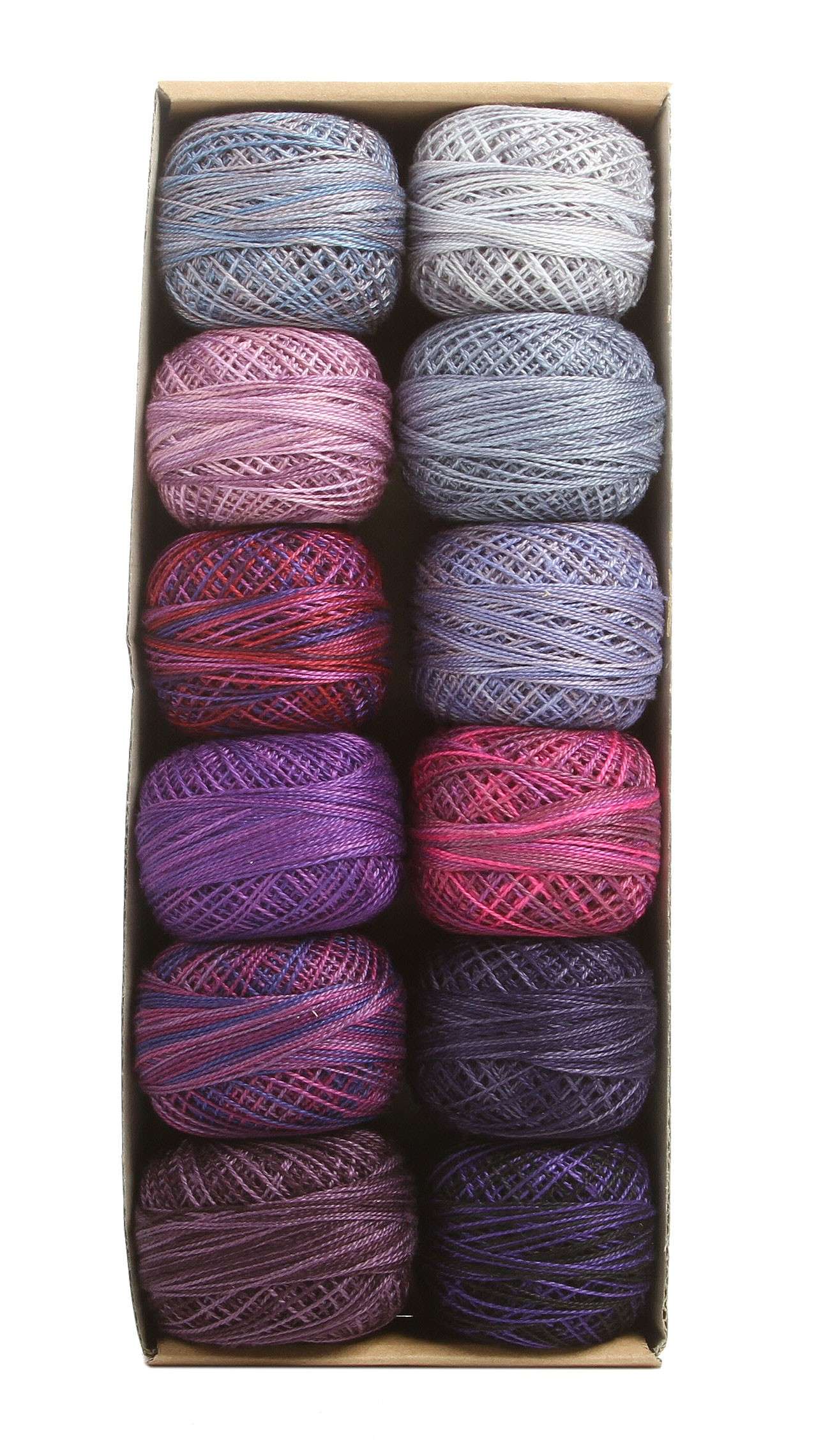 Valdani Pearl Cotton Ball Size 12 - 109yd - 12 Colors Purple Frenzy: A Sewing Delight!