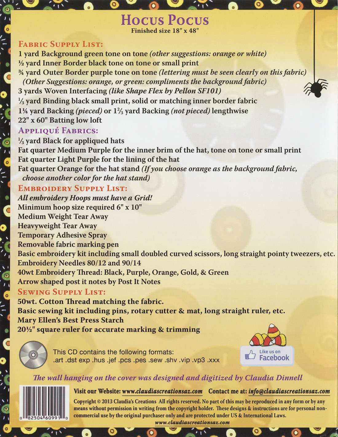 Claudia's Creations Hocus Pocus - Enchanting Machine Applique Designs