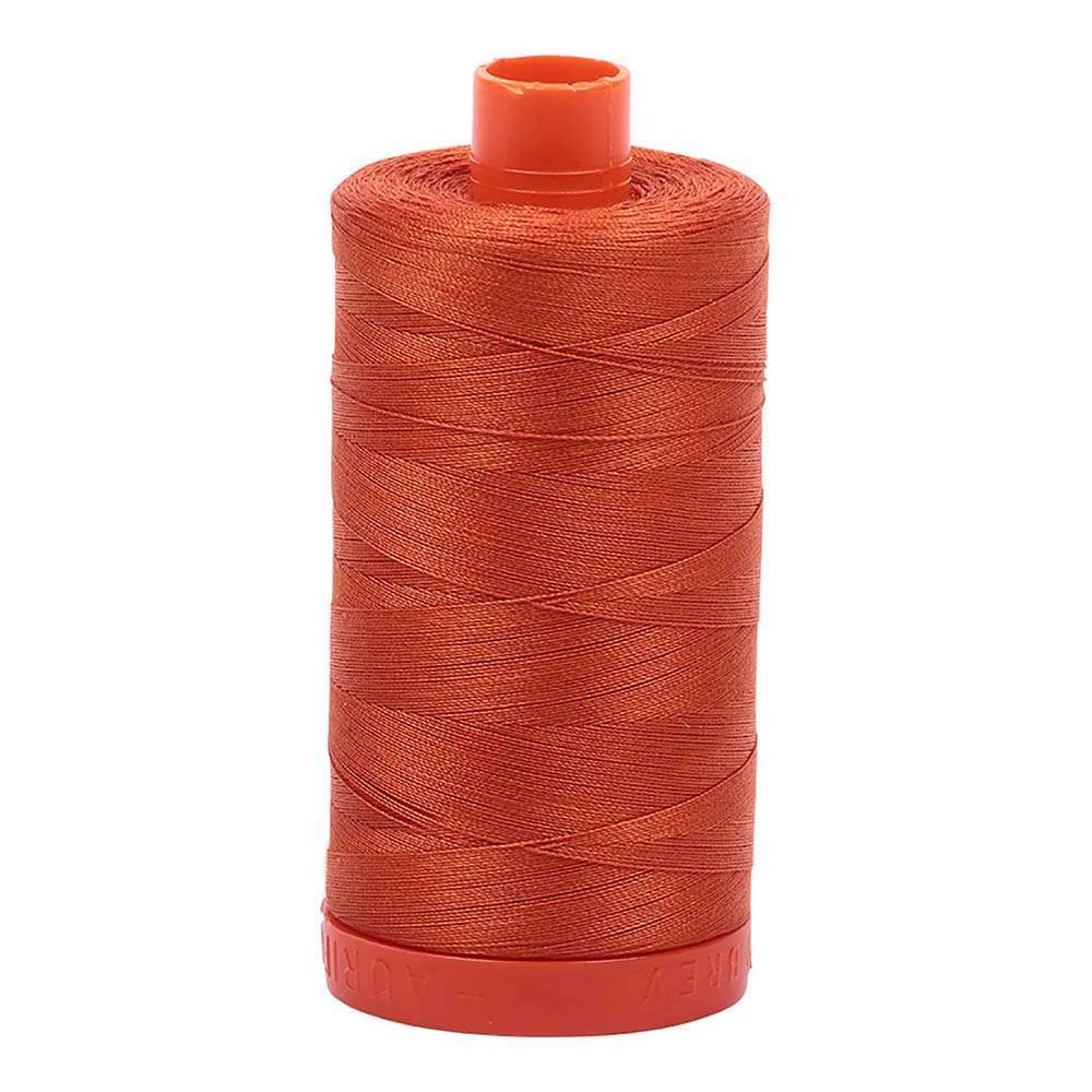 Gorgeous Rusty Orange 50wt Aurifil 100% Cotton Mako Thread - Large Spool with 1,422 Yards!
