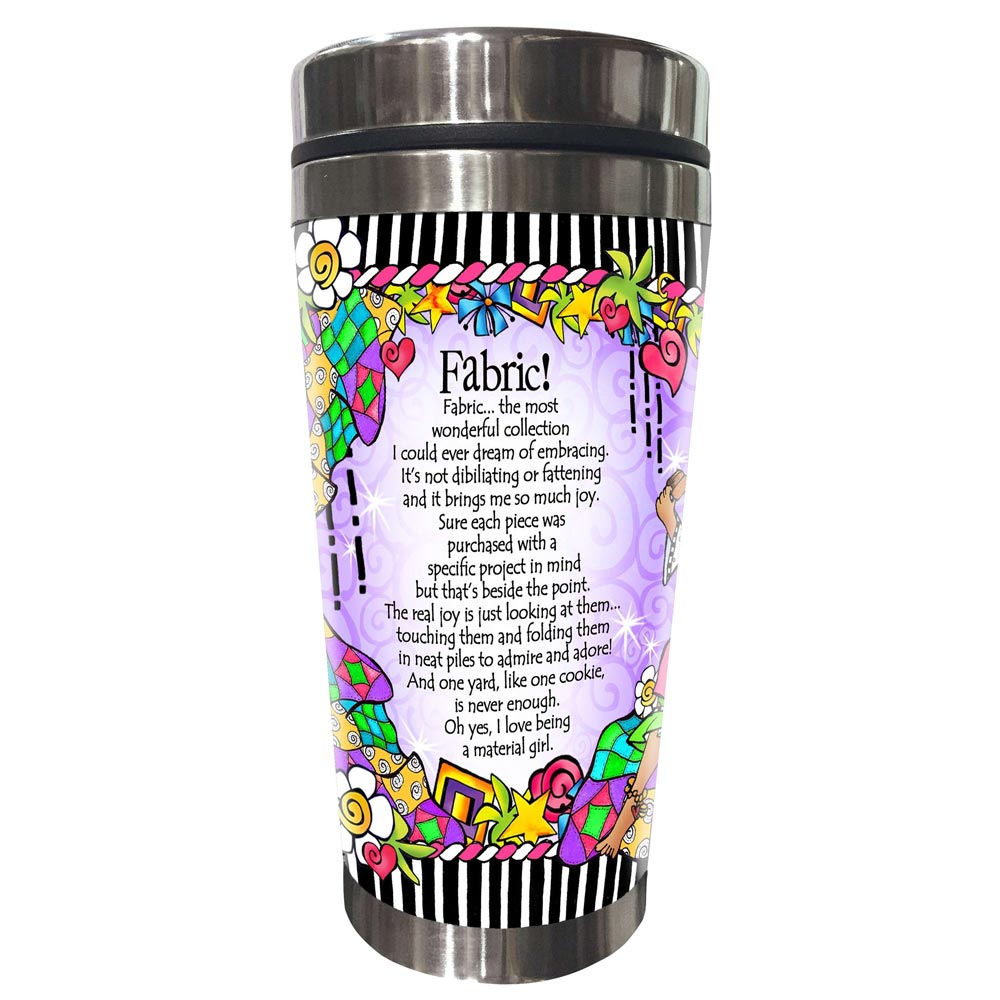 Quilt Fabric Inspired Stainless Steel Tumbler - A Wacky Delight