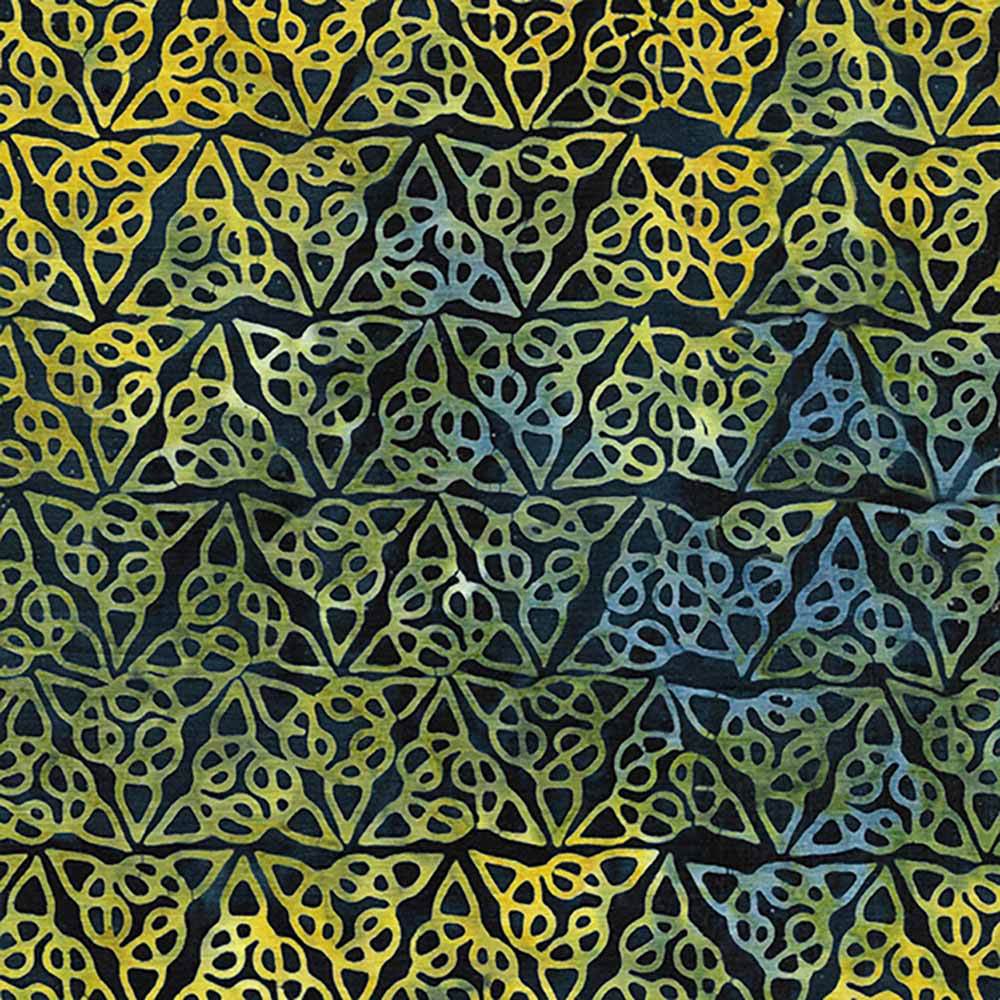 Island Batiks Celtic Triangle in Stunning Midnight Blue - Yardage