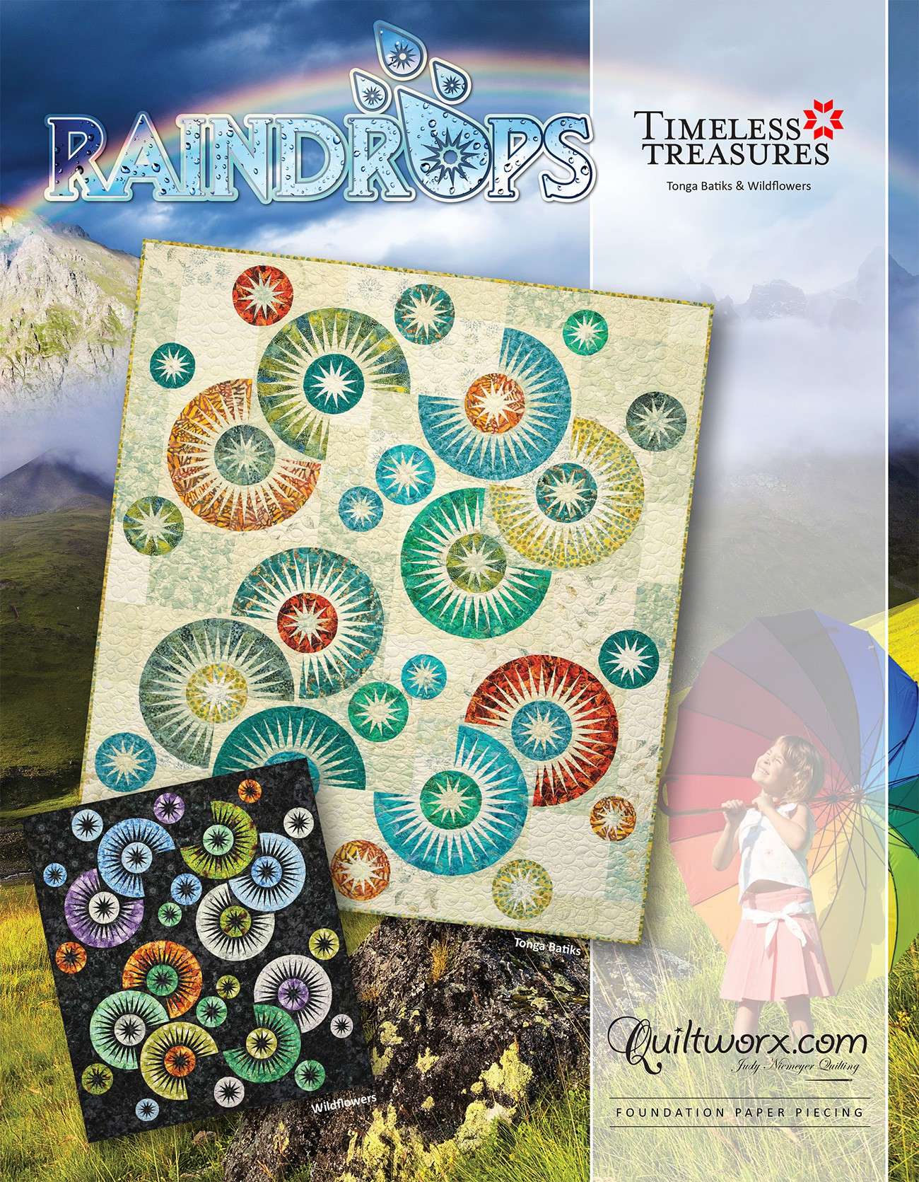 Judy Niemeyer's Enchanting Raindrops Quilt Pattern