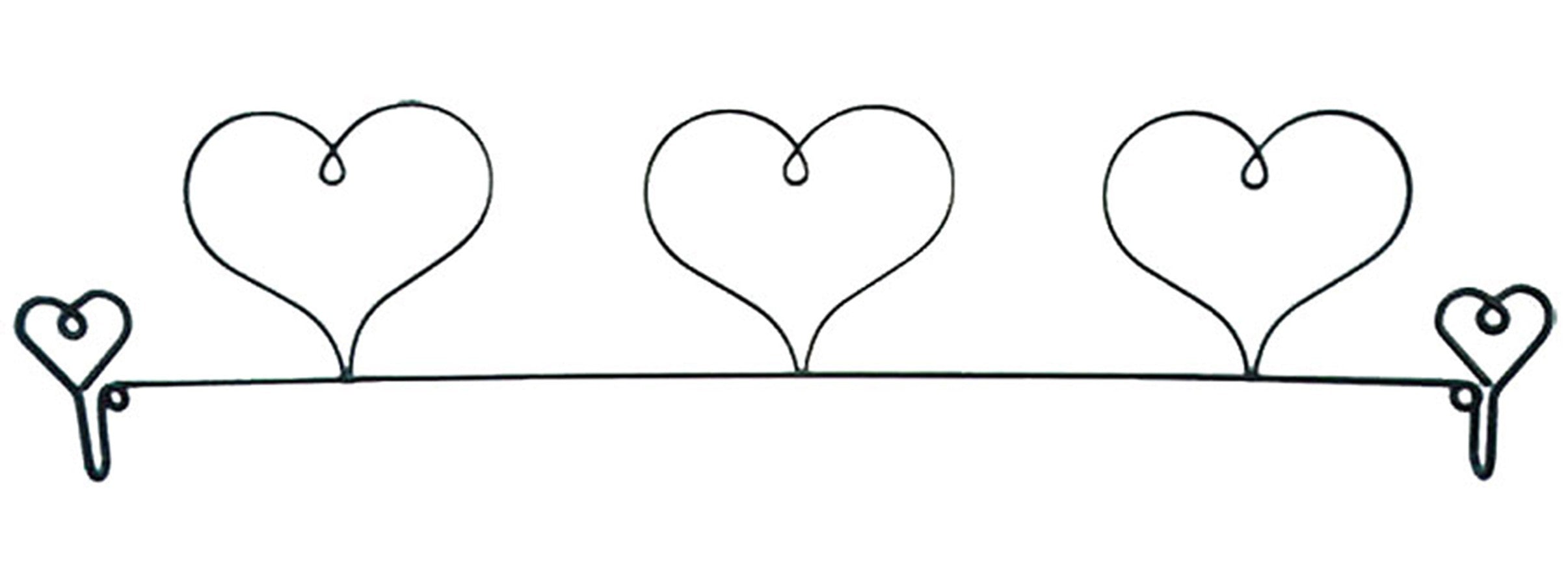 Gorgeous 12-inch Triple Heart Fabric Holder