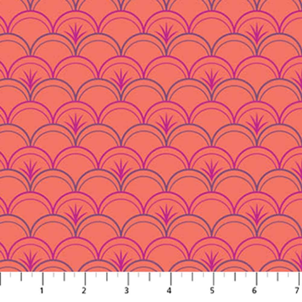 Figo Trade Winds by Kathy Doughty - Coral Scales Fabric Yardage