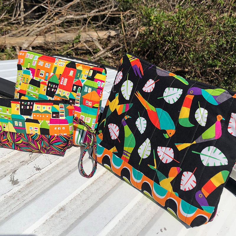 Alice Pineapple Pack Pattern - Stunning Zippered Pouch Trio