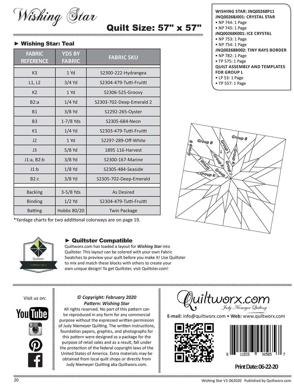 Enchanting Wishing Star Pattern Quilt