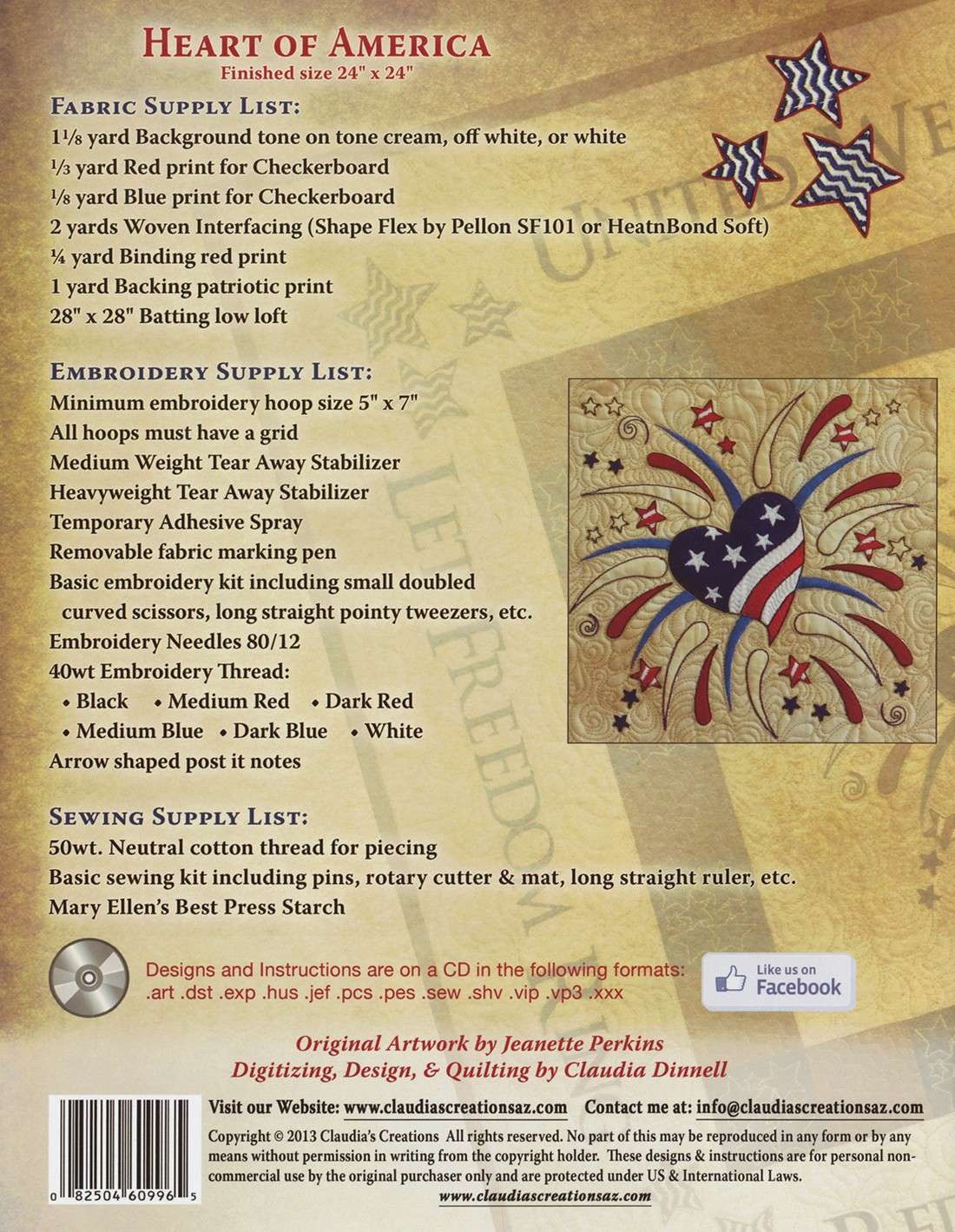Claudia's Creations: Heart of America - A Quilting Delight