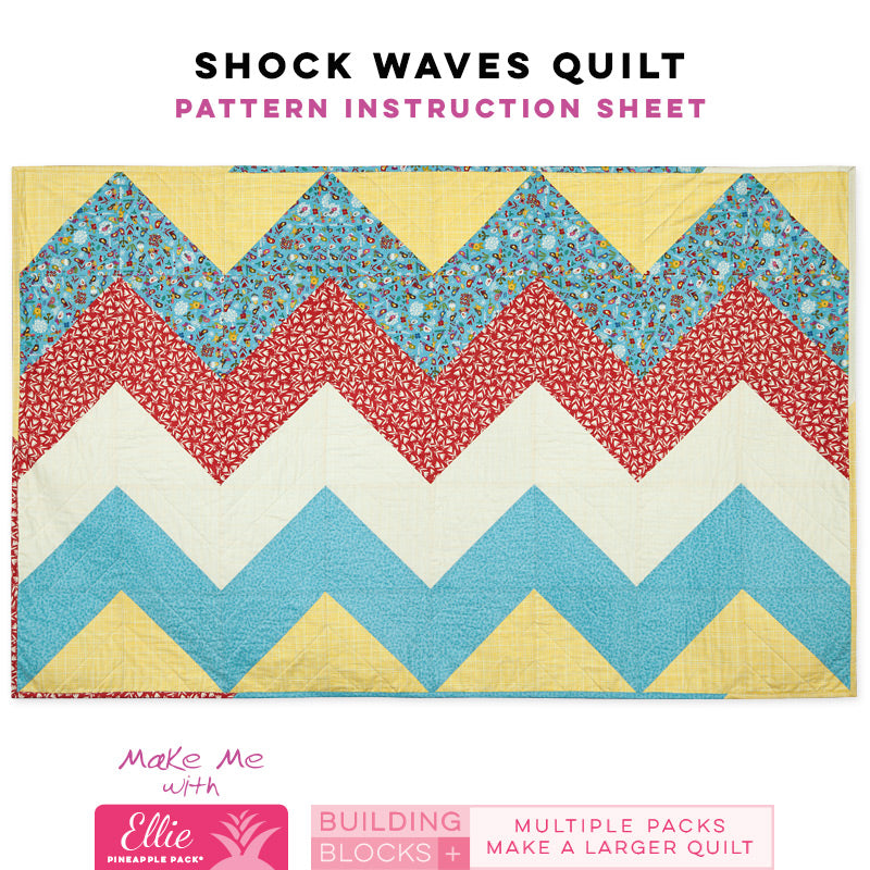 Ellie Pineapple Pack Pattern - Shock Waves Quilt: A Stunning Creation Awaits!