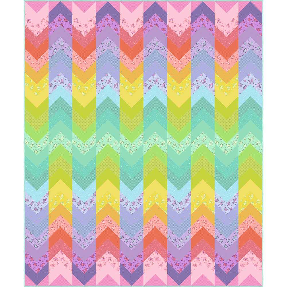 Tula Pink's True Colors Woven Ribbon Quilt Kit by Stacey Day - Free Spirit