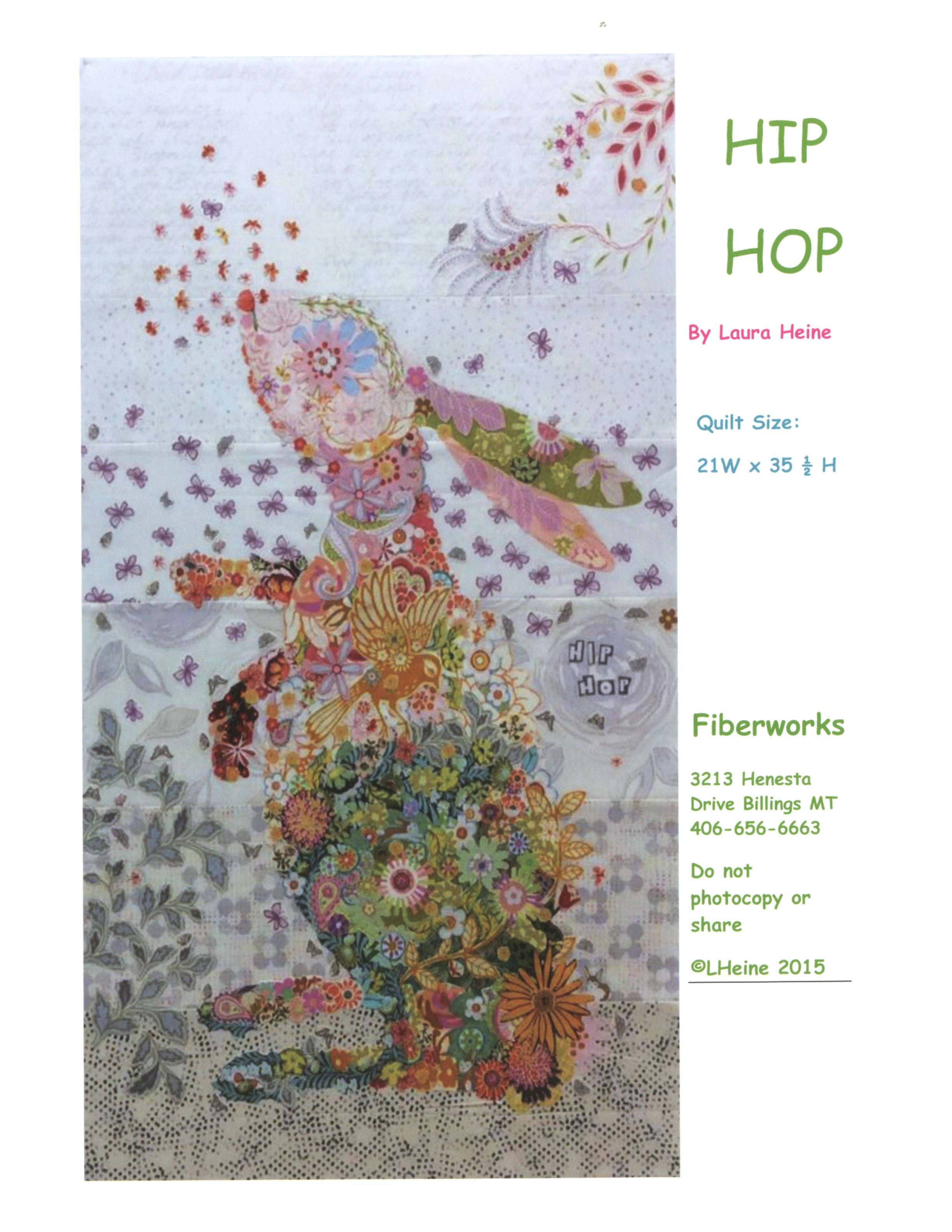 Laura Heine's Hip Hop Rabbit Collage Quilt Pattern - A Must - Have!