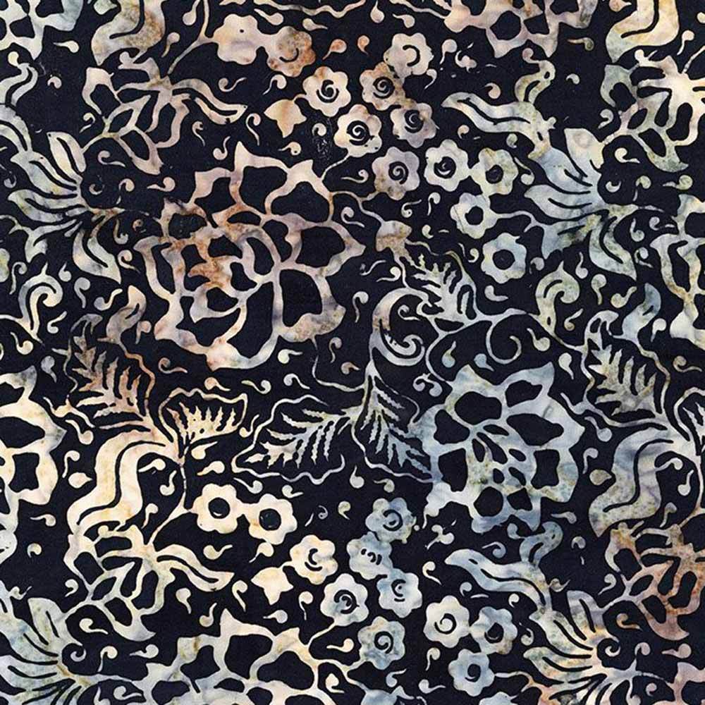 Discover Timeless Treasures! Tonga Mountain Meadow Batik by Sarah Maxwell - Tropical Floral Yardage