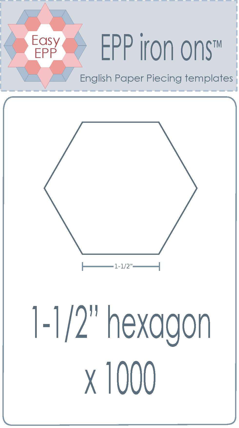 1 1/2 Hexie Pack of 1000 - Perfect for Paper Piecing!