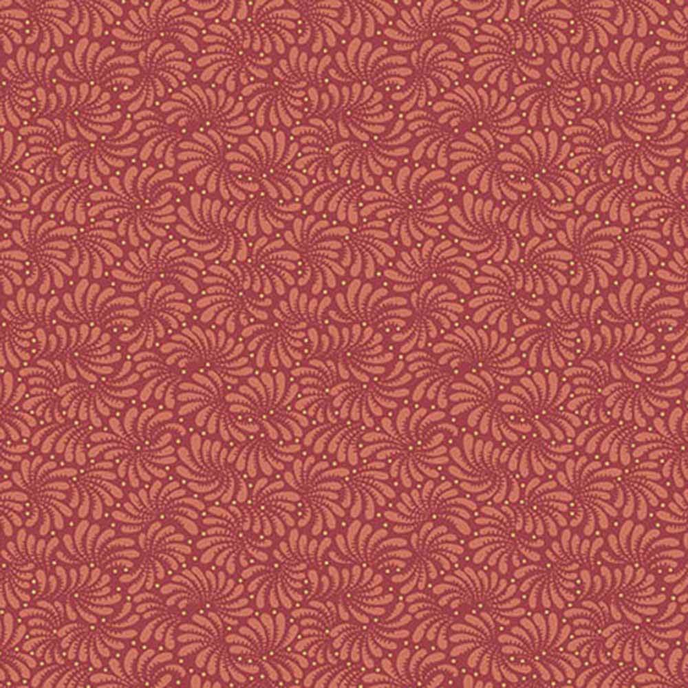 Andover Fabrics - Stunning Dahlia by Laundry Basket Quilts in Sagebrush & Blood Orange - Yardage