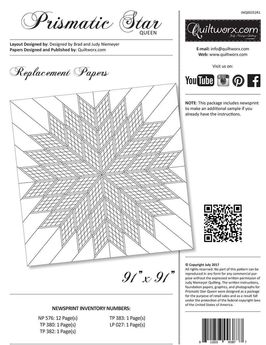 Gorgeous Prismatic Star Queen Replacement Papers by Judy Niemeyer - A Must - Have!