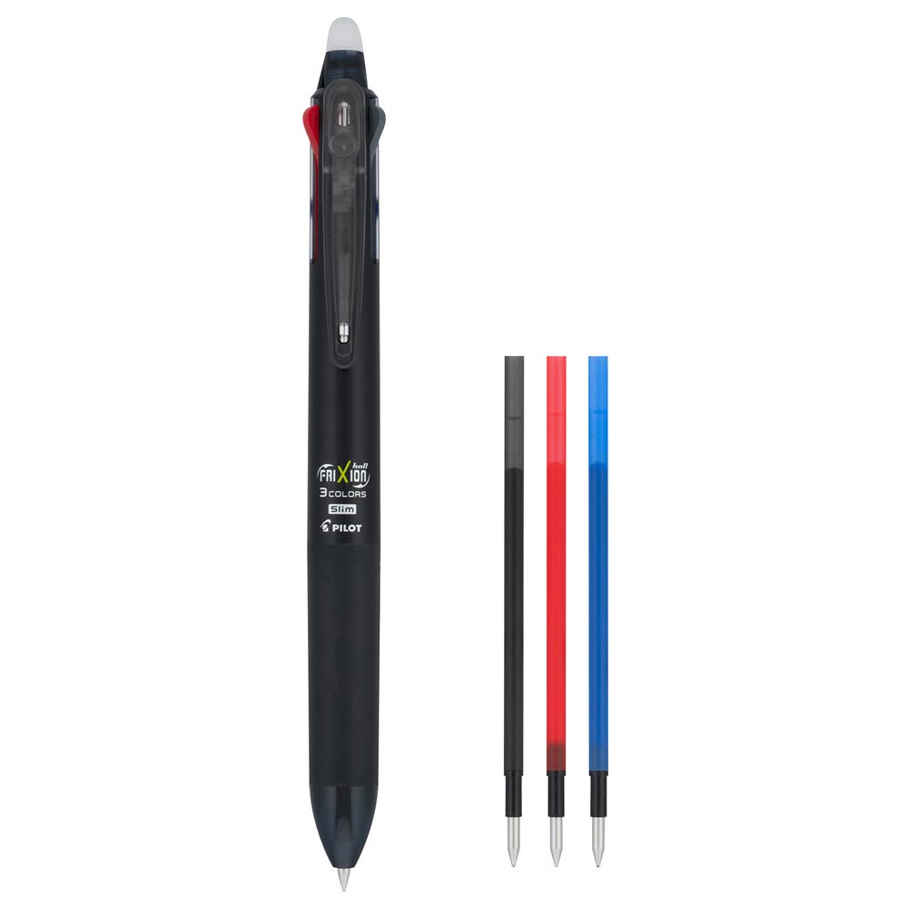Frixion Ball 3 Ultra-Fine Black Pen with Refills - Erasable Magic!
