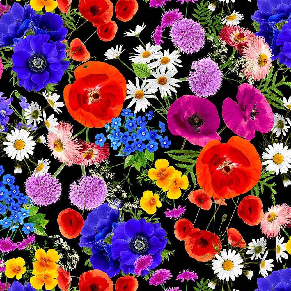 Timeless Treasures Wildflowers 108 Wide 3-Yard Backpack - A Must-Have!