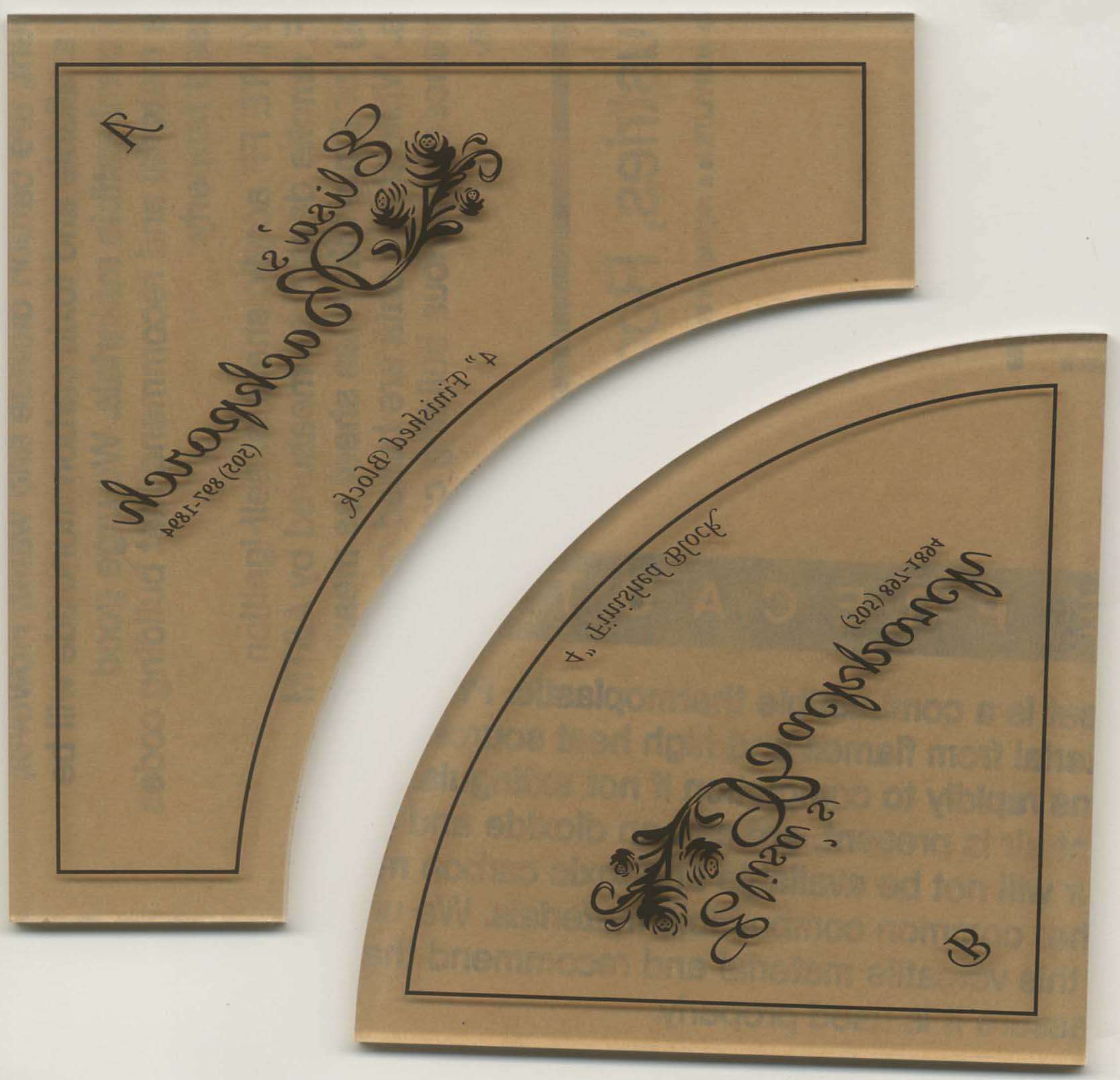 Gorgeous 4in Drunkard's Path Acrylic Template - Unleash Your Creativity!