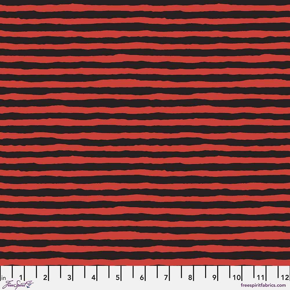 FreeSpirit's Rust Comb Stripe Fabric by Brandon Mably for Kaffe Fassett Collective - Yardage