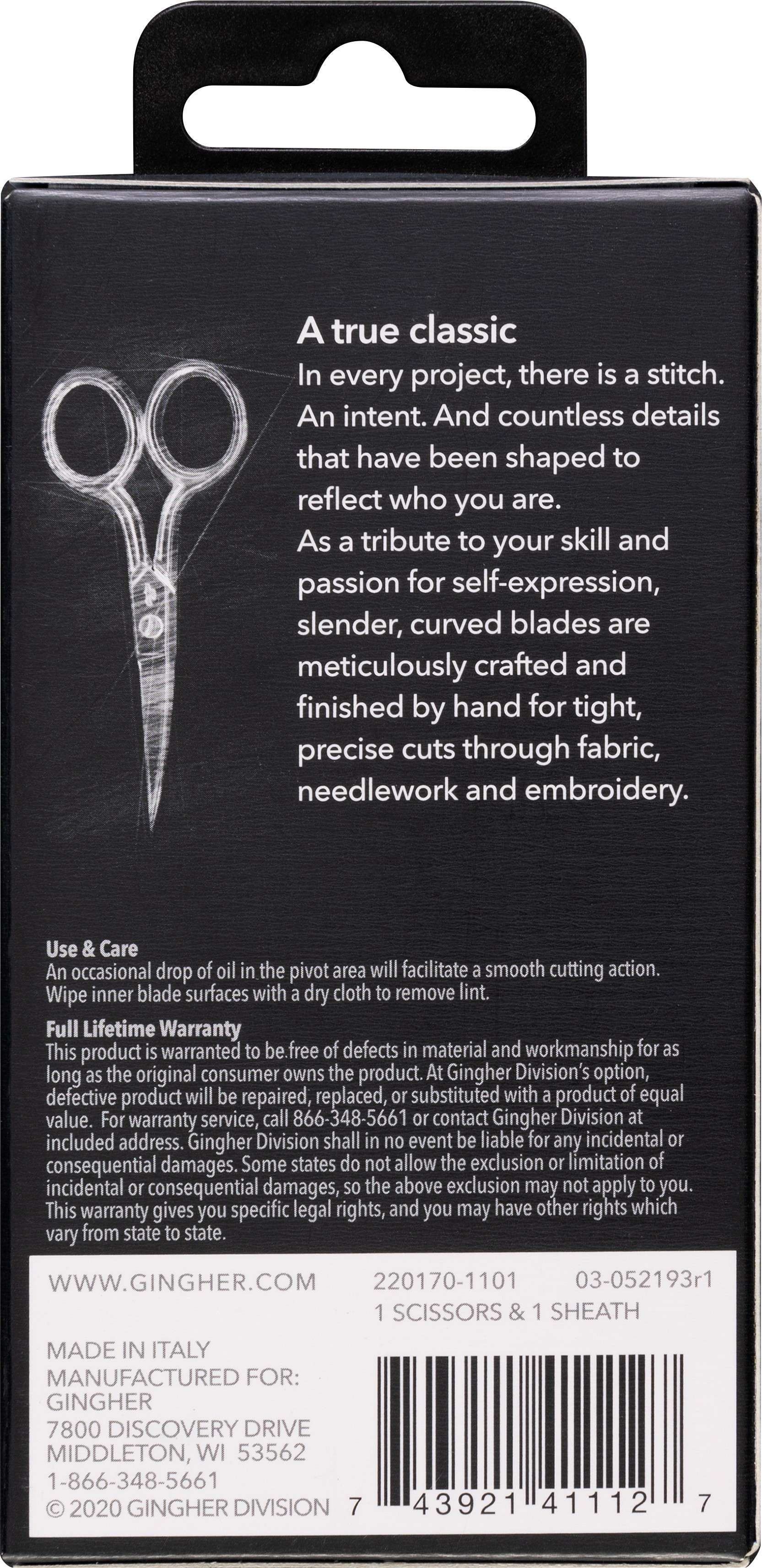 Gingher 4-Inch Curved Embroidery Scissors: Precision Cutting at Its Best!