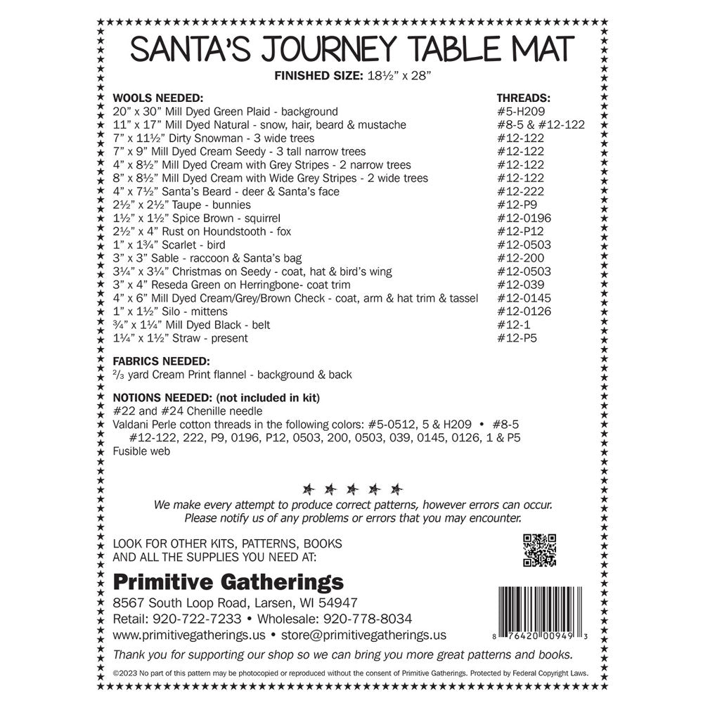 Enchanting Santa's Journey Table Mat