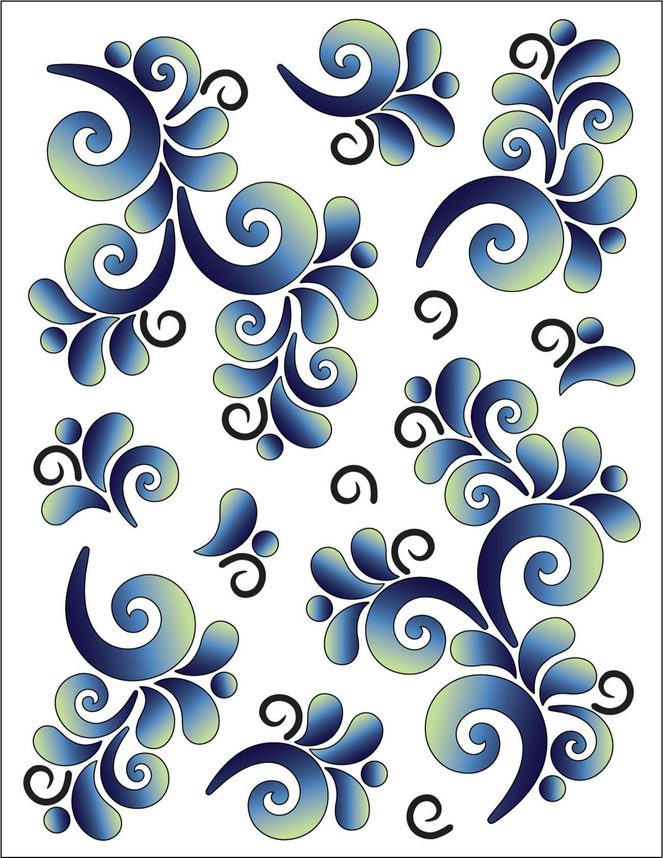 Tattoo Elementz Wave-On-Wave Ocean Decal (Printed on Clear Vinyl) - Add a Touch of the Sea!