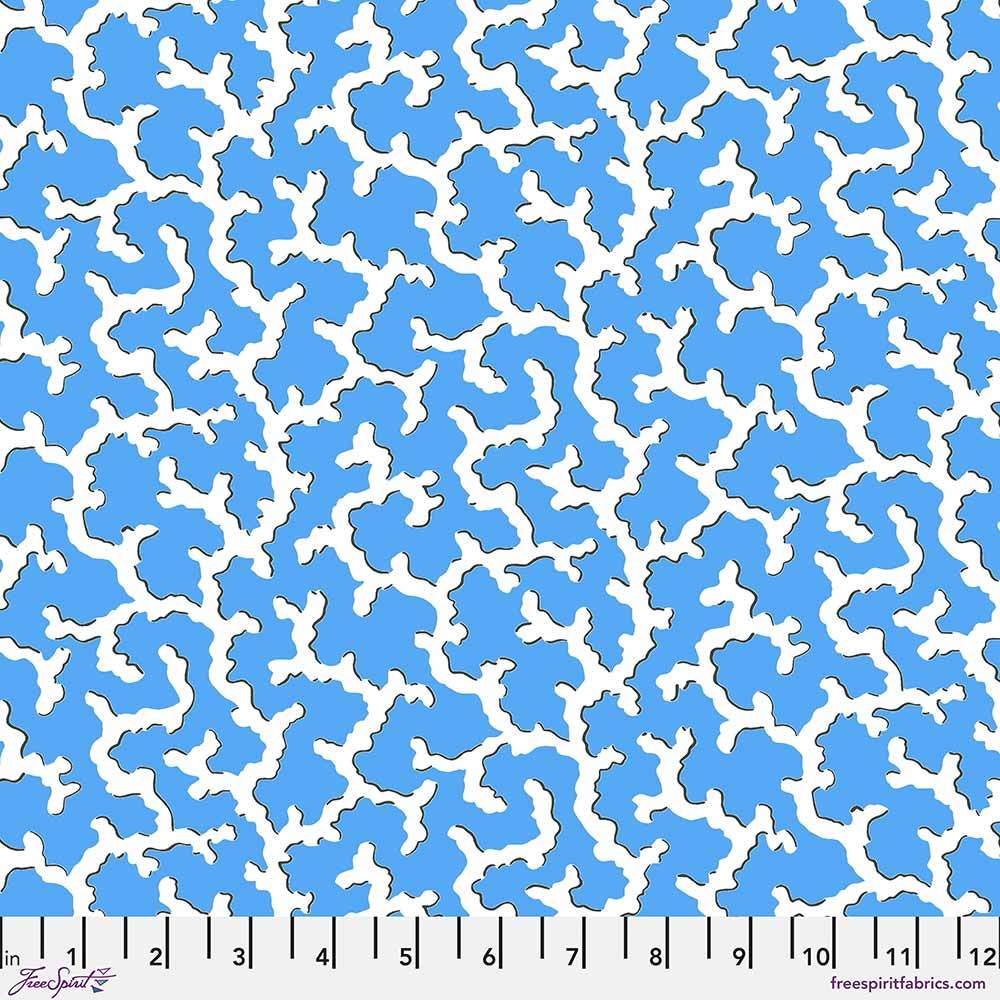 FreeSpirit's Philip Jacobs for Kaffe Fassett Collective - Coral & Blue Yardage Fabric
