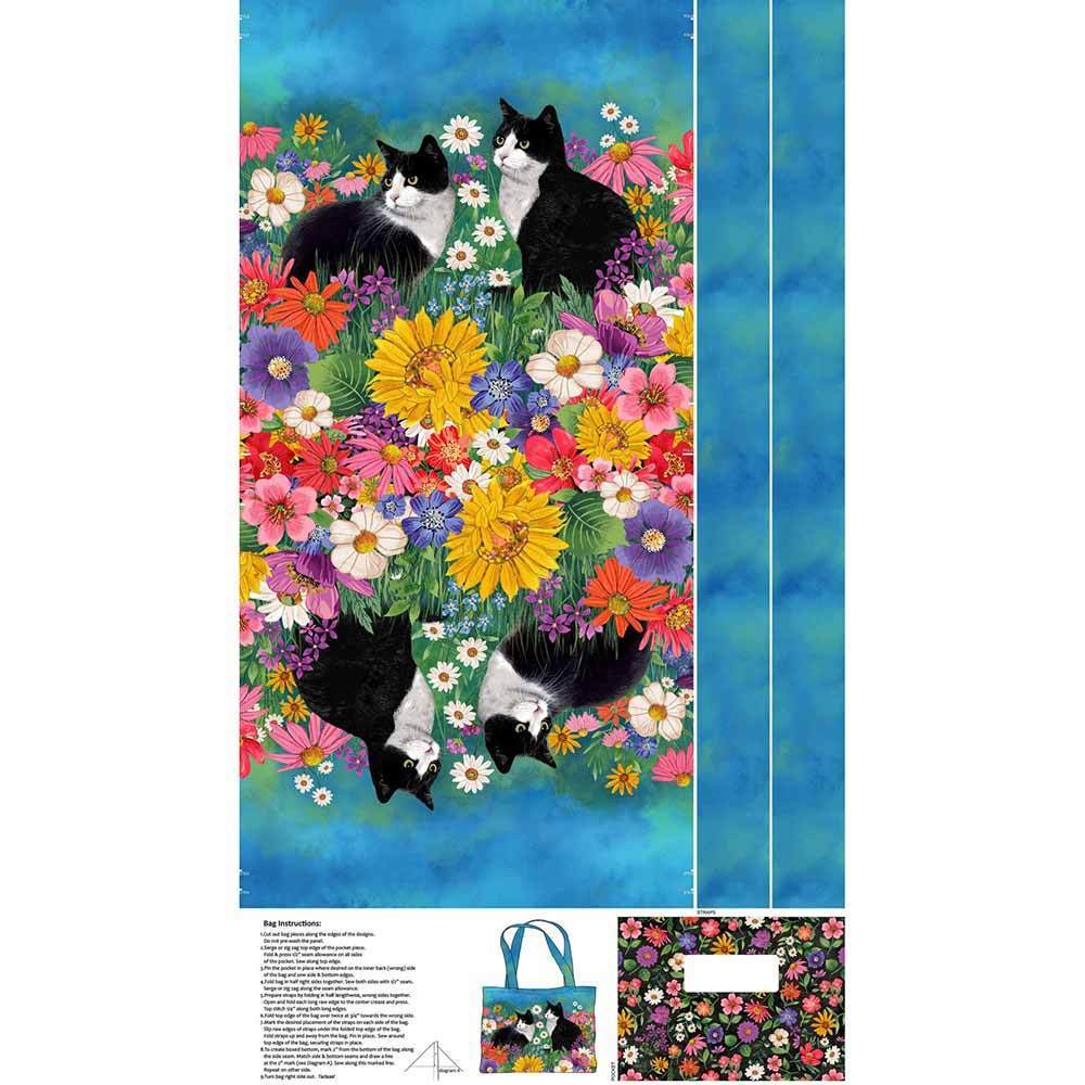 Adorable Hide & Seek Canvas Bag Panel - 24 x 43 by Deborah Edwards